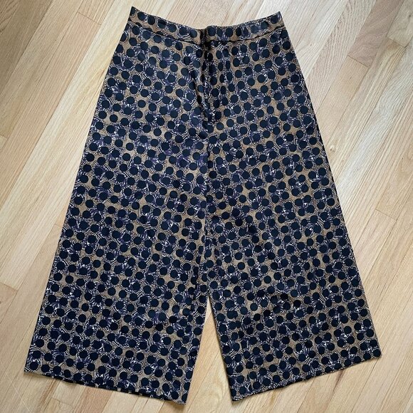 Polka Dots Print Wide Leg Pants - Picture 1 of 5